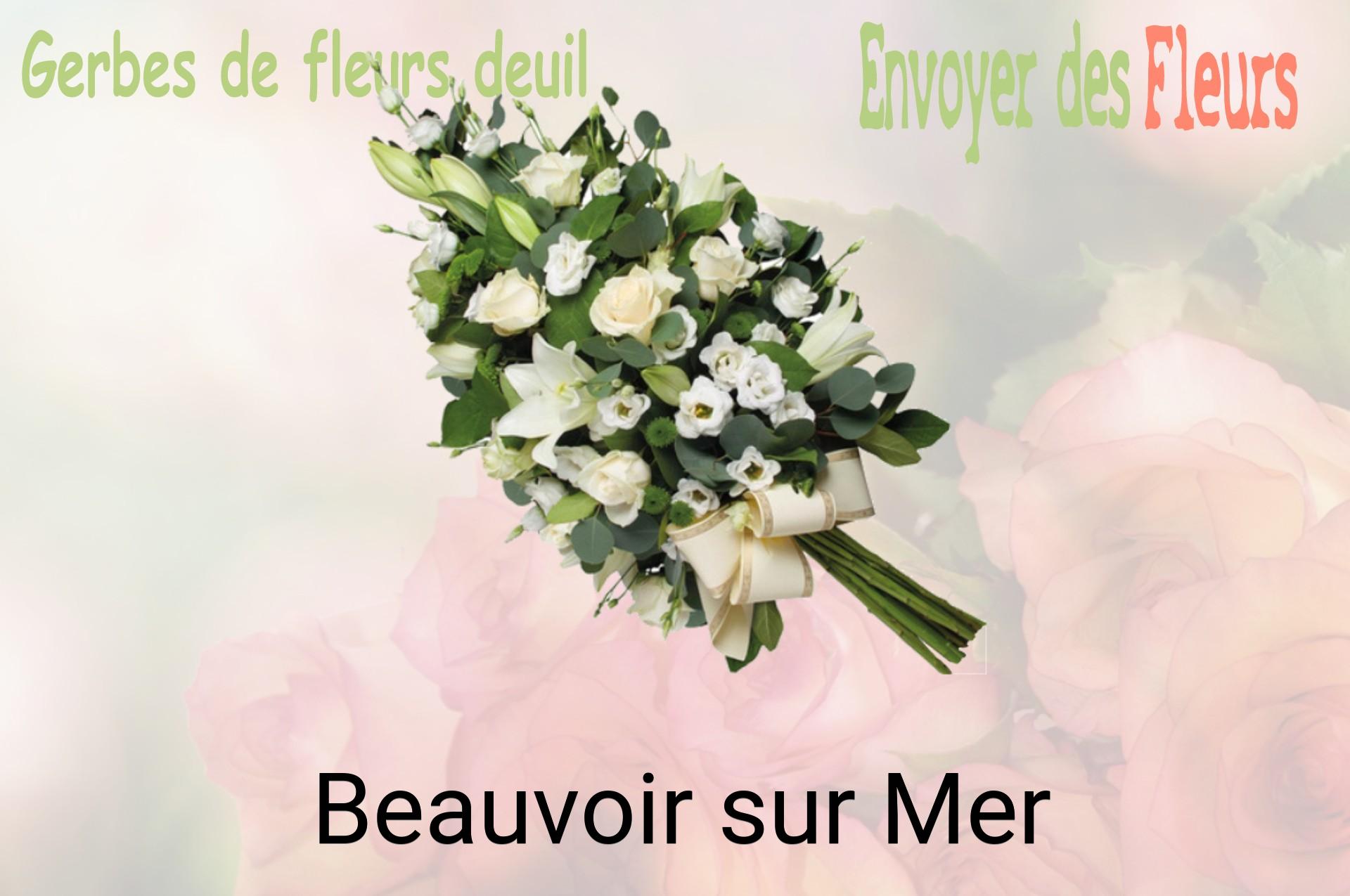 Gerbe de fleurs de deuil livrée à Beauvoir-sur-Mer